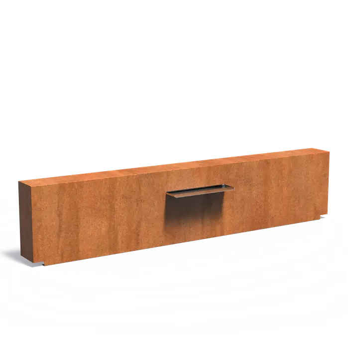 Adezz I Feste Teichwand aus Cortenstahl
