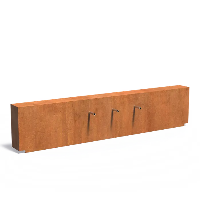 Adezz I Feste Teichwand aus Cortenstahl