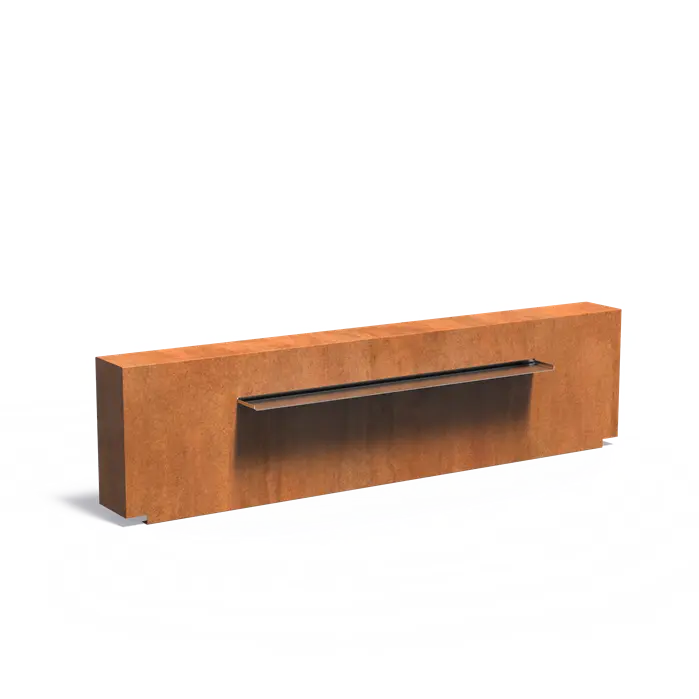 Adezz I Feste Teichwand aus Cortenstahl