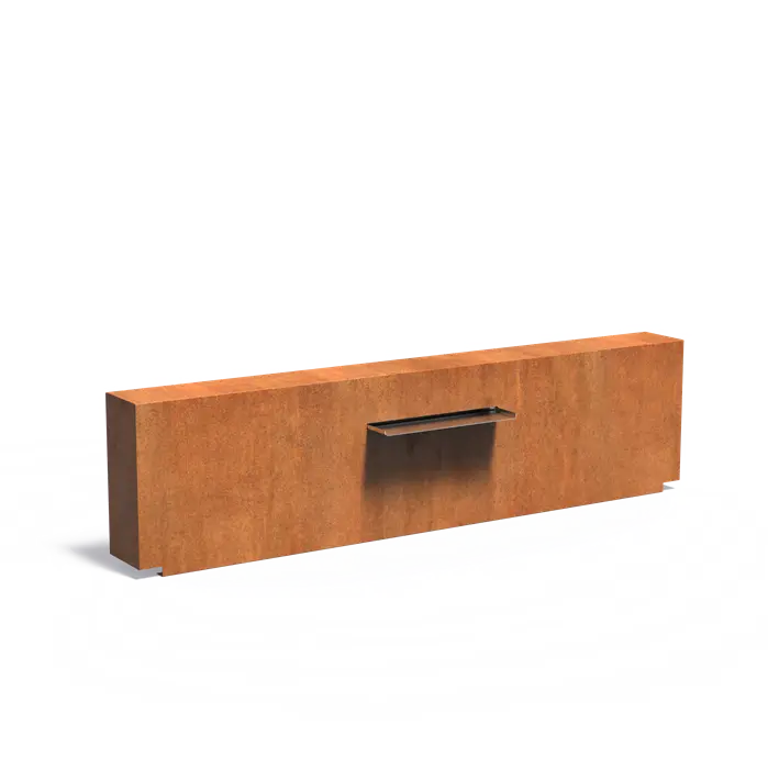 Adezz I Feste Teichwand aus Cortenstahl