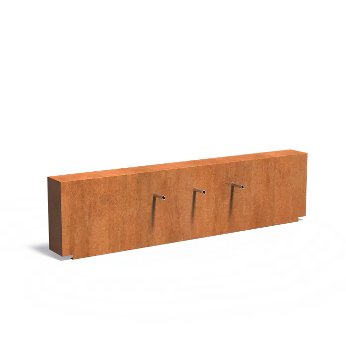 Adezz I Feste Teichwand aus Cortenstahl