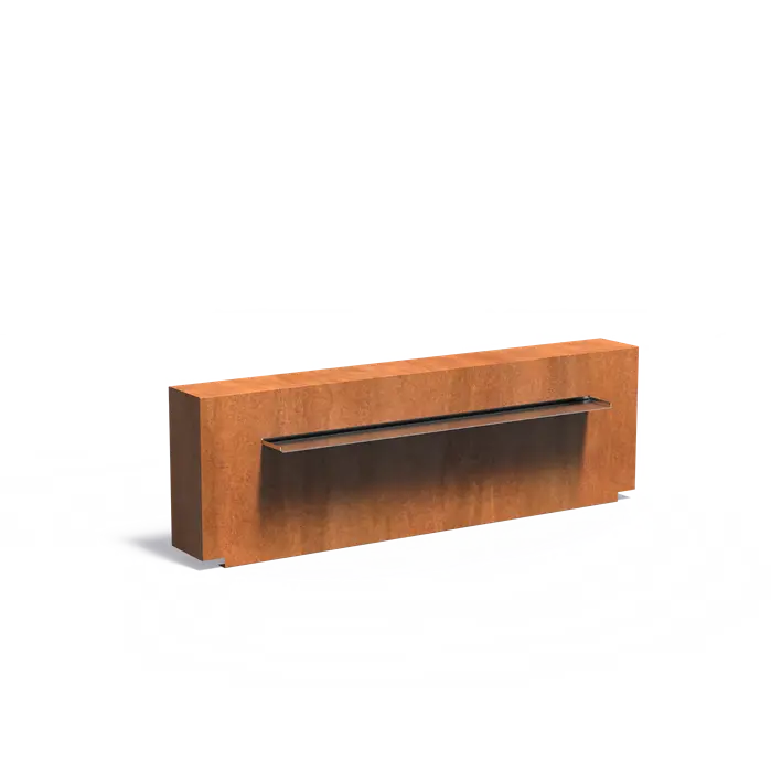 Adezz I Feste Teichwand aus Cortenstahl