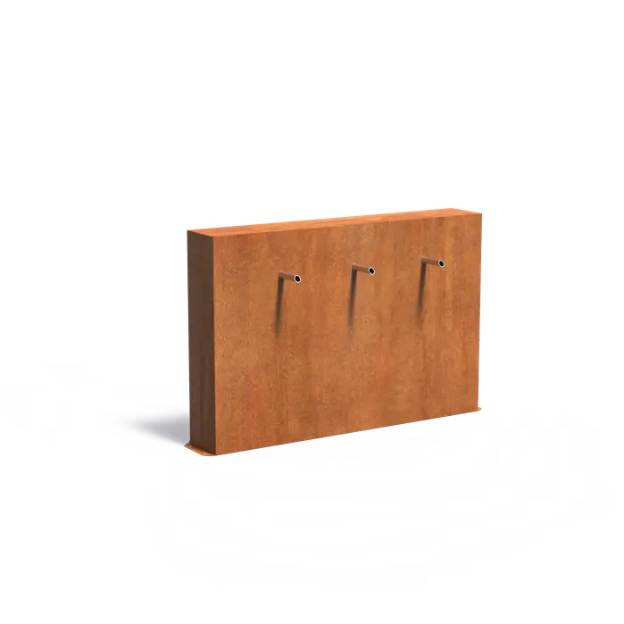 Adezz I Teichwand freistehend aus Cortenstahl