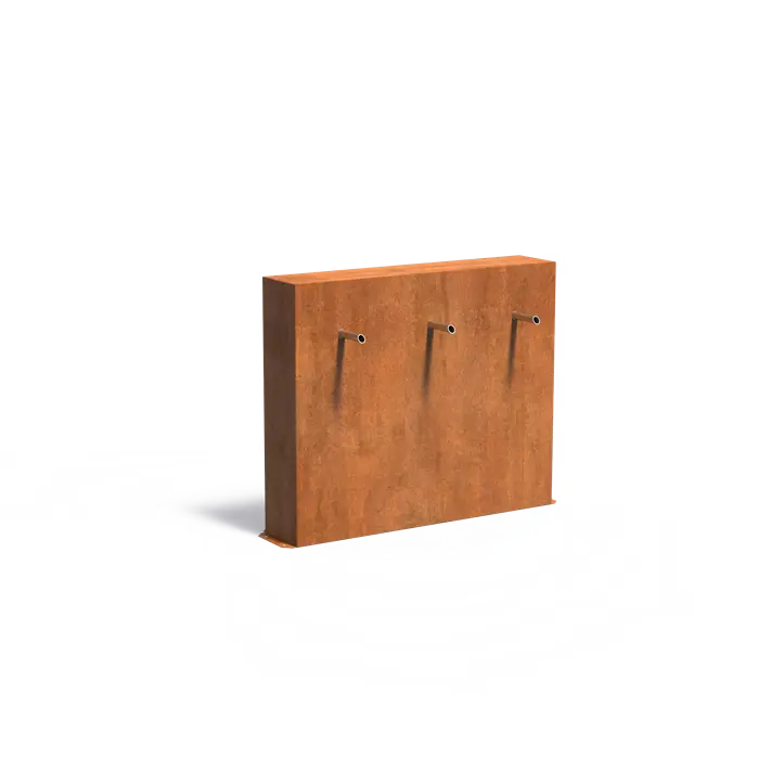 Adezz I Teichwand freistehend aus Cortenstahl