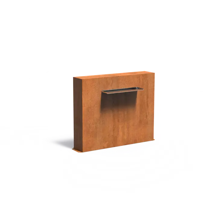 Adezz I Teichwand freistehend aus Cortenstahl