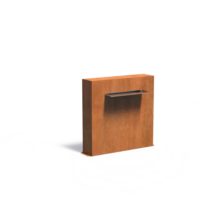 Adezz I Teichwand freistehend aus Cortenstahl