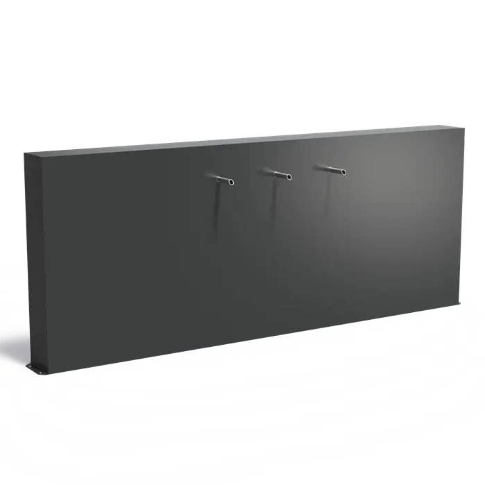 Adezz I Freistehende Teichwand aus Aluminium