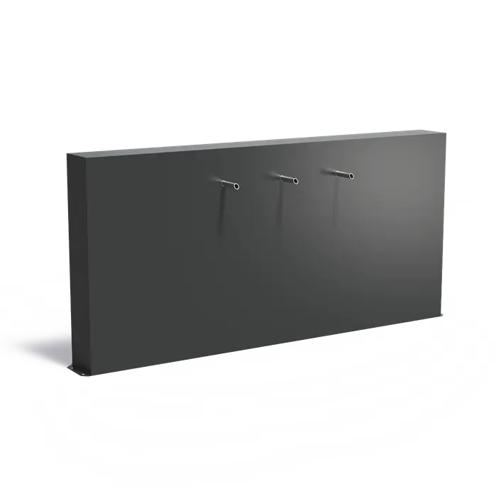 Adezz I Freistehende Teichwand aus Aluminium