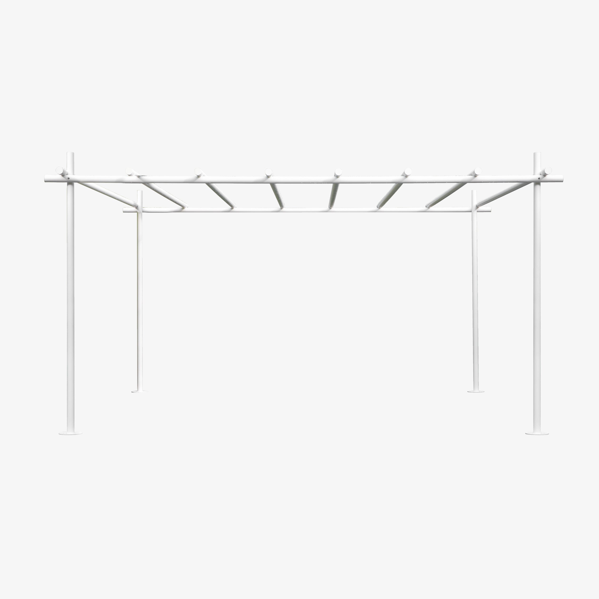 THOLOS Pergola Weiß – Freistehende Outdoor-Pergola von Veltha | 440×440 cm