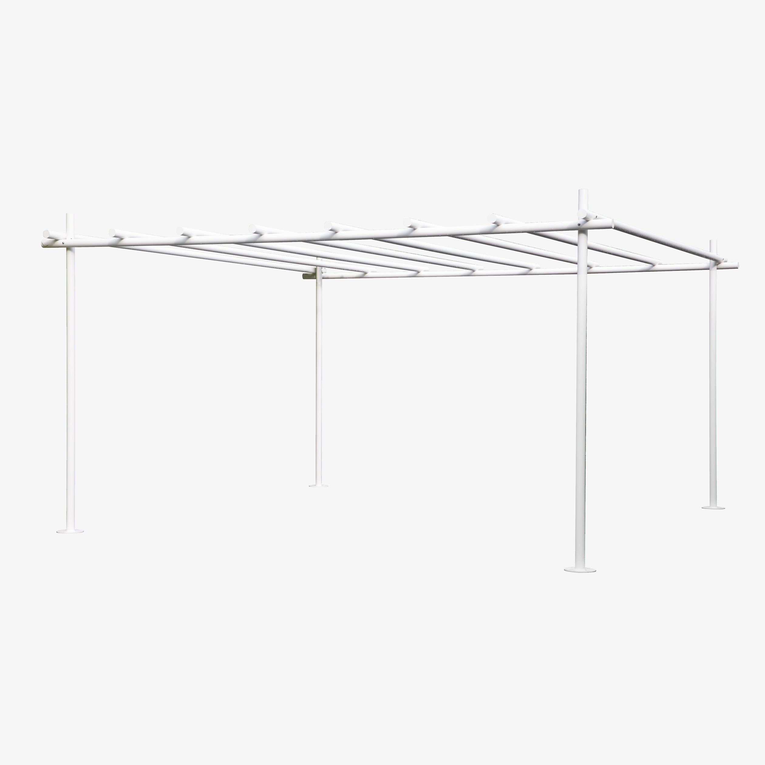 THOLOS Pergola Weiß – Freistehende Outdoor-Pergola von Veltha | 440×440 cm