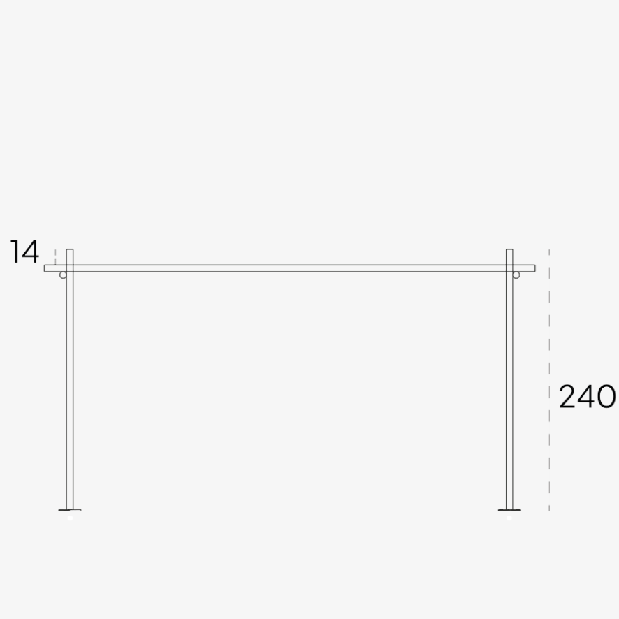 THOLOS Pergola Weiß – Freistehende Outdoor-Pergola von Veltha | 440×440 cm