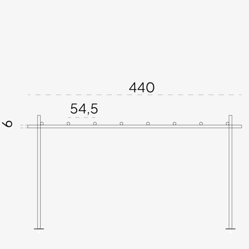 THOLOS Pergola Weiß – Freistehende Outdoor-Pergola von Veltha | 440×440 cm