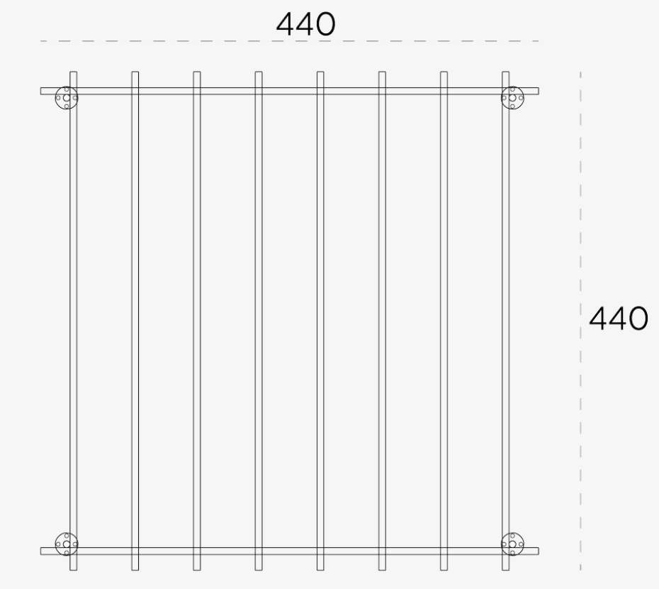 THOLOS Pergola Weiß – Freistehende Outdoor-Pergola von Veltha | 440×440 cm