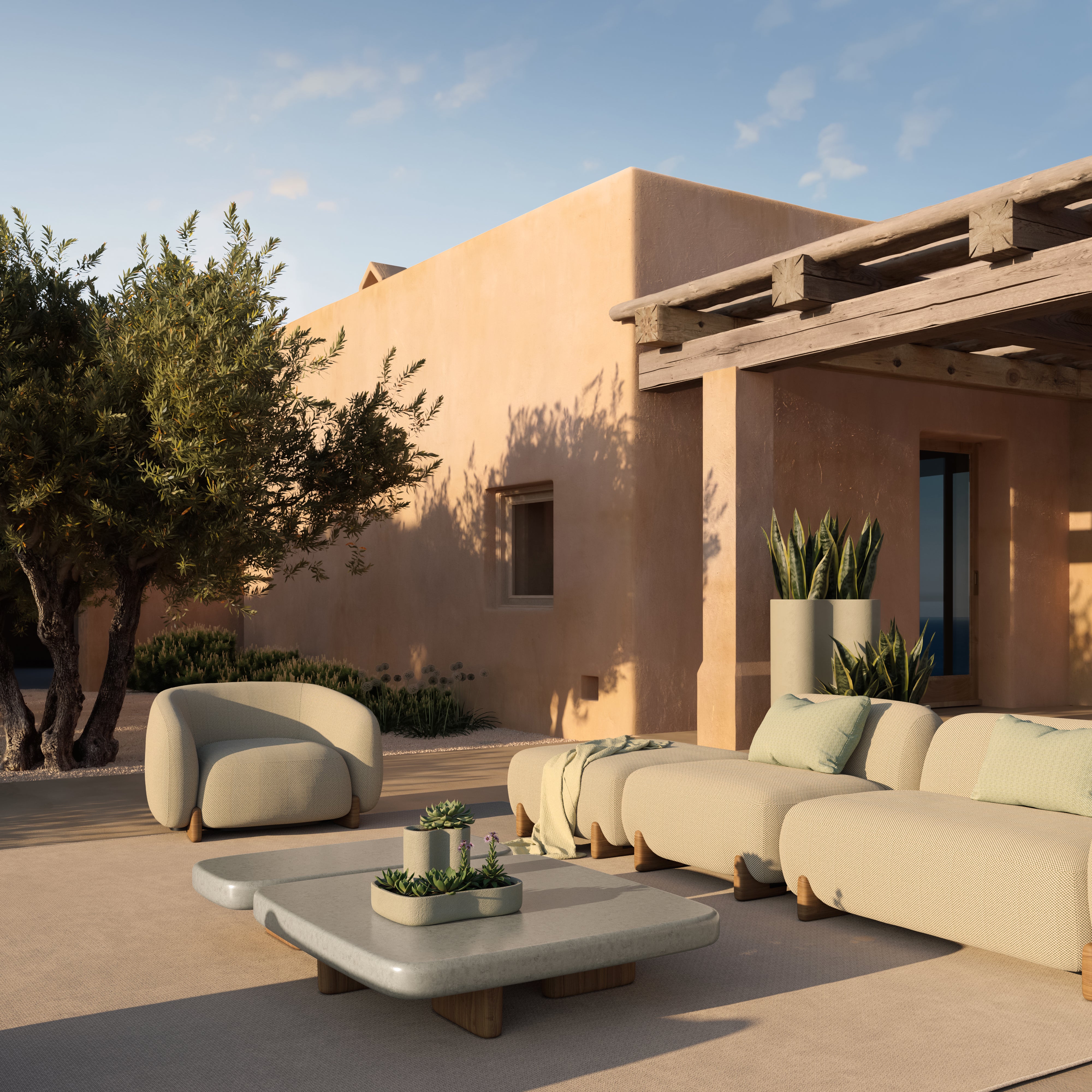 Vondom I Milos side table 100 cm, rectangular