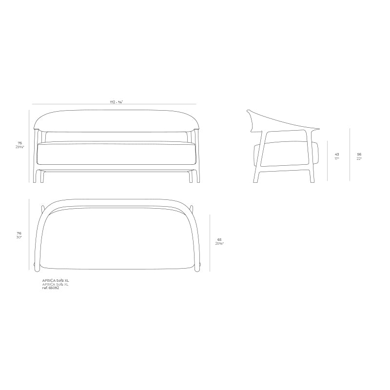 Vondom Africa Sofa 172 cm Maße