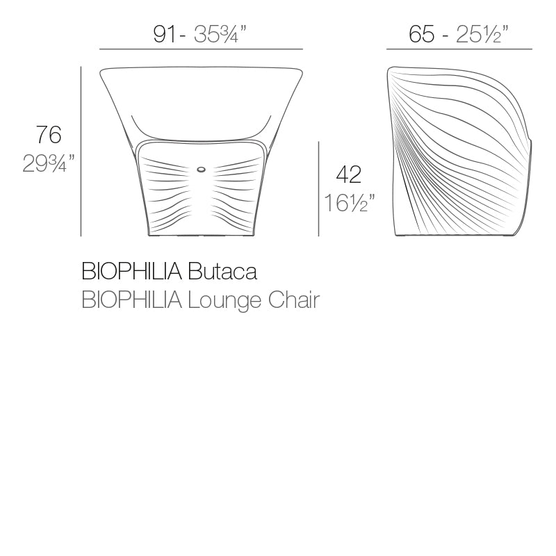 Vondom Biophilia Lounge Sessel Maße
