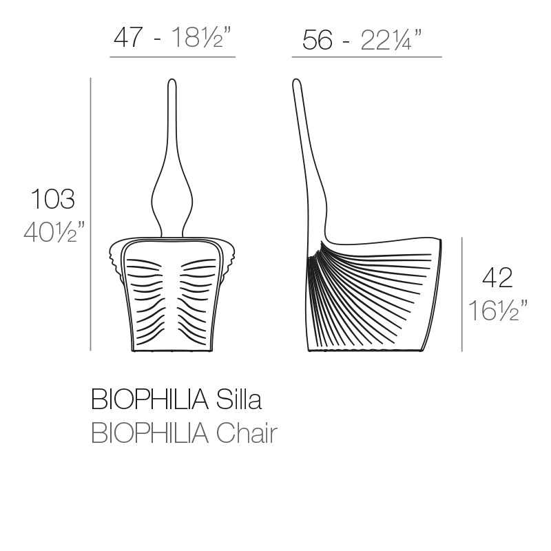 Vondom Biophilia Stuhl Maße