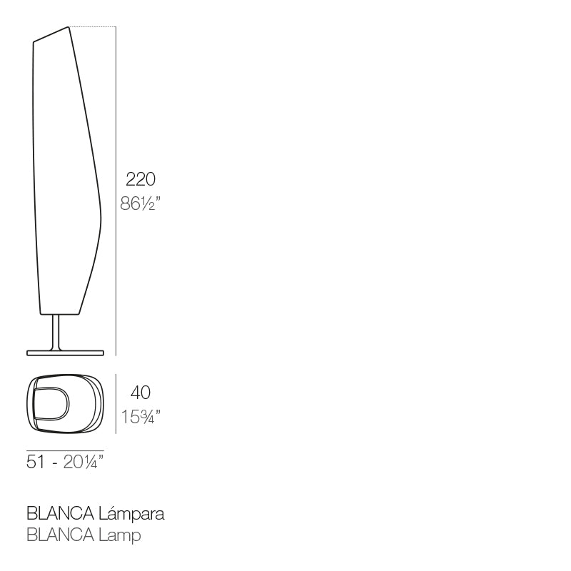 Vondom Blanca Stehlampe Maße
