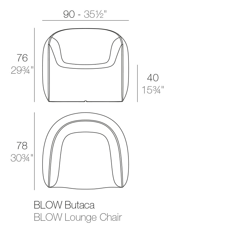 Vondom Blow Lounge Sessel Maße