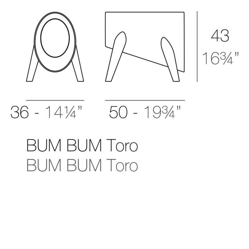 Vondom Bum Bum Lounge Hocker Maße