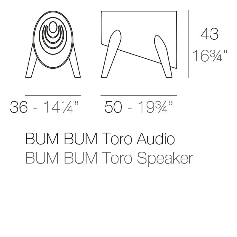 Vondom Bum Bum Lounge Hocker mit Lautsprecher Maße