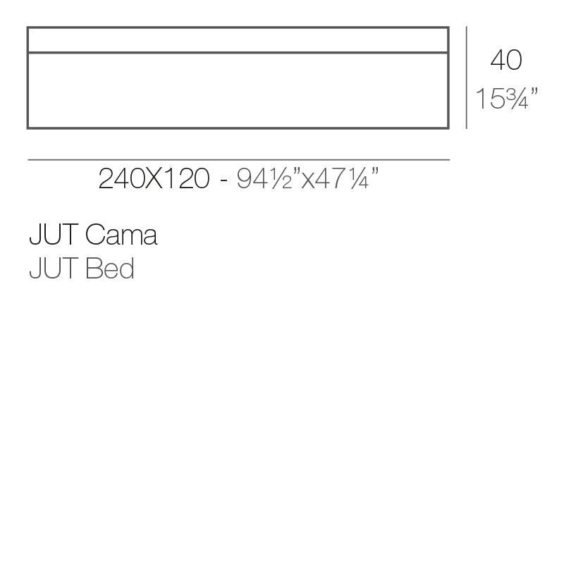 Vondom Jut Chill Daybed 120 cm Maße