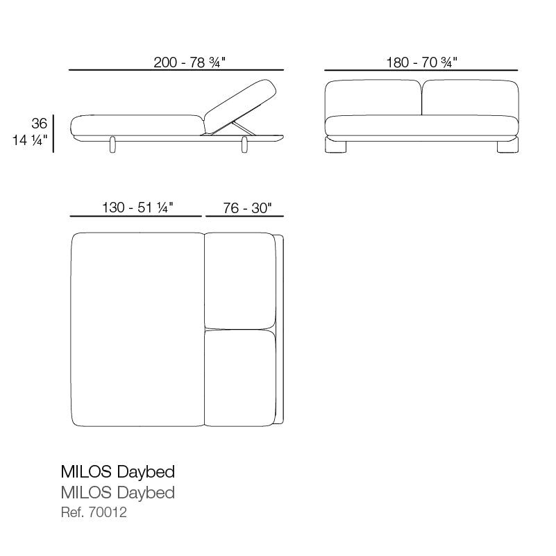 Vondom Milos Daybed Maße