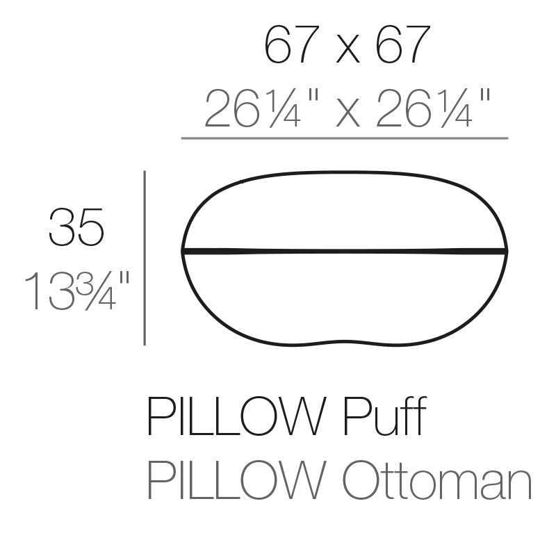 Vondom Pillow Lounge Hocker Maße