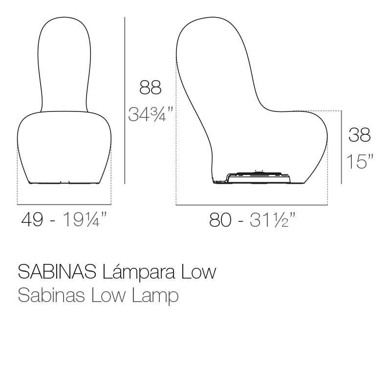 Vondom Sabinas Lampe Maße