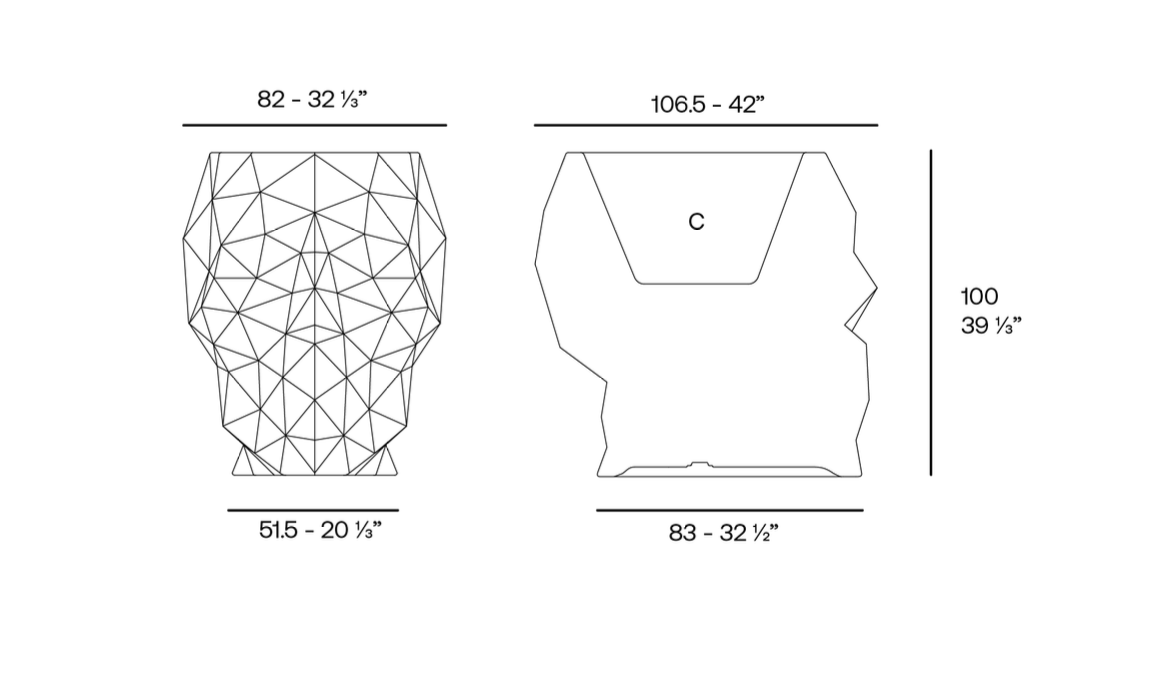 Vondom I Skull Pflanzgefäß 82x107x100 cm