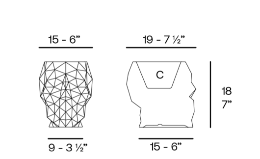 Vondom I Skull Nano Pflanzgefäß