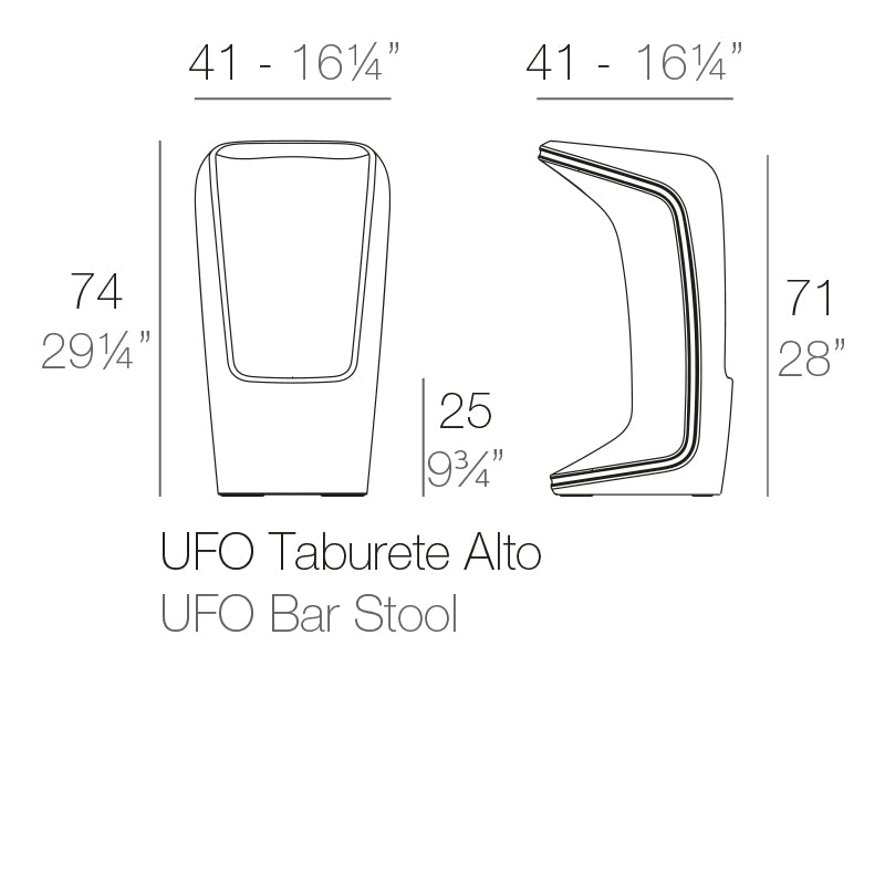 Vondom Ufo Barhocker Maße
