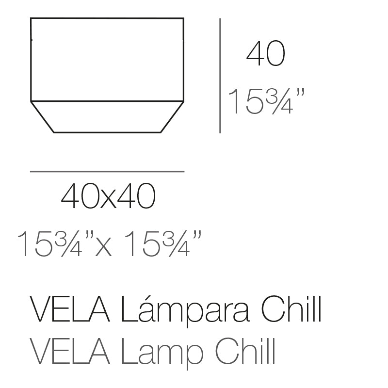 Vondom Vela Chill Cube Würfellampe Maße