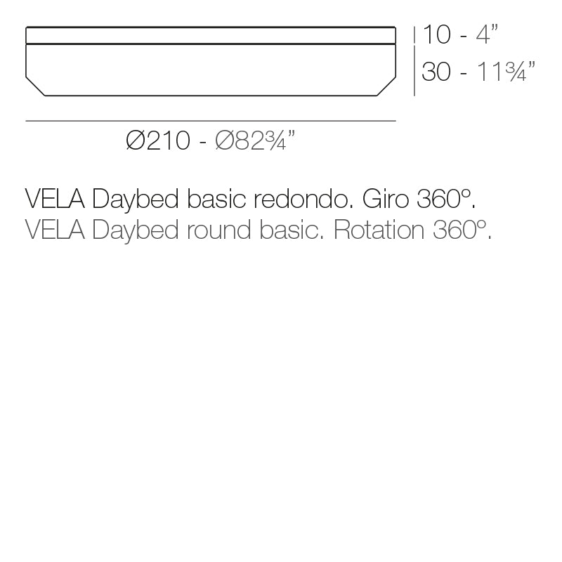 Vondom Vela Daybed rund Maße