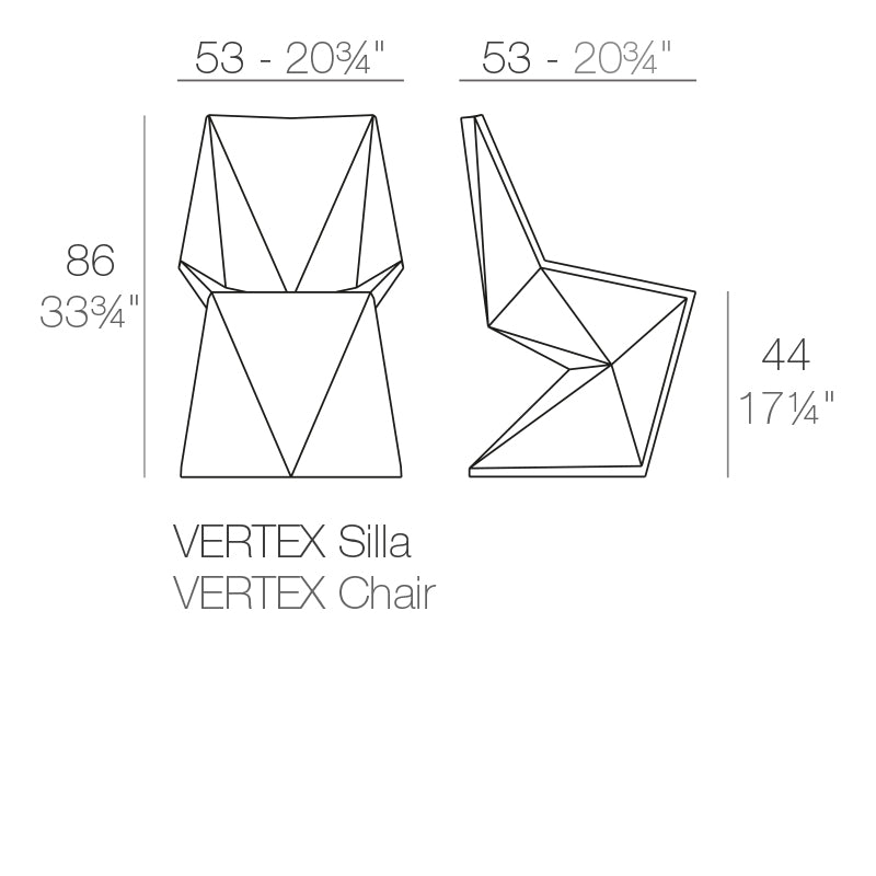 Vondom Vertex Stuhl Maße