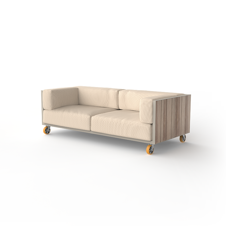Vondom I Vineyard Sofa mit Rädern 215 cm