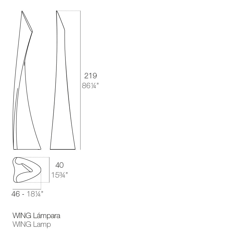 Vondom Wing Stehlampe Maße