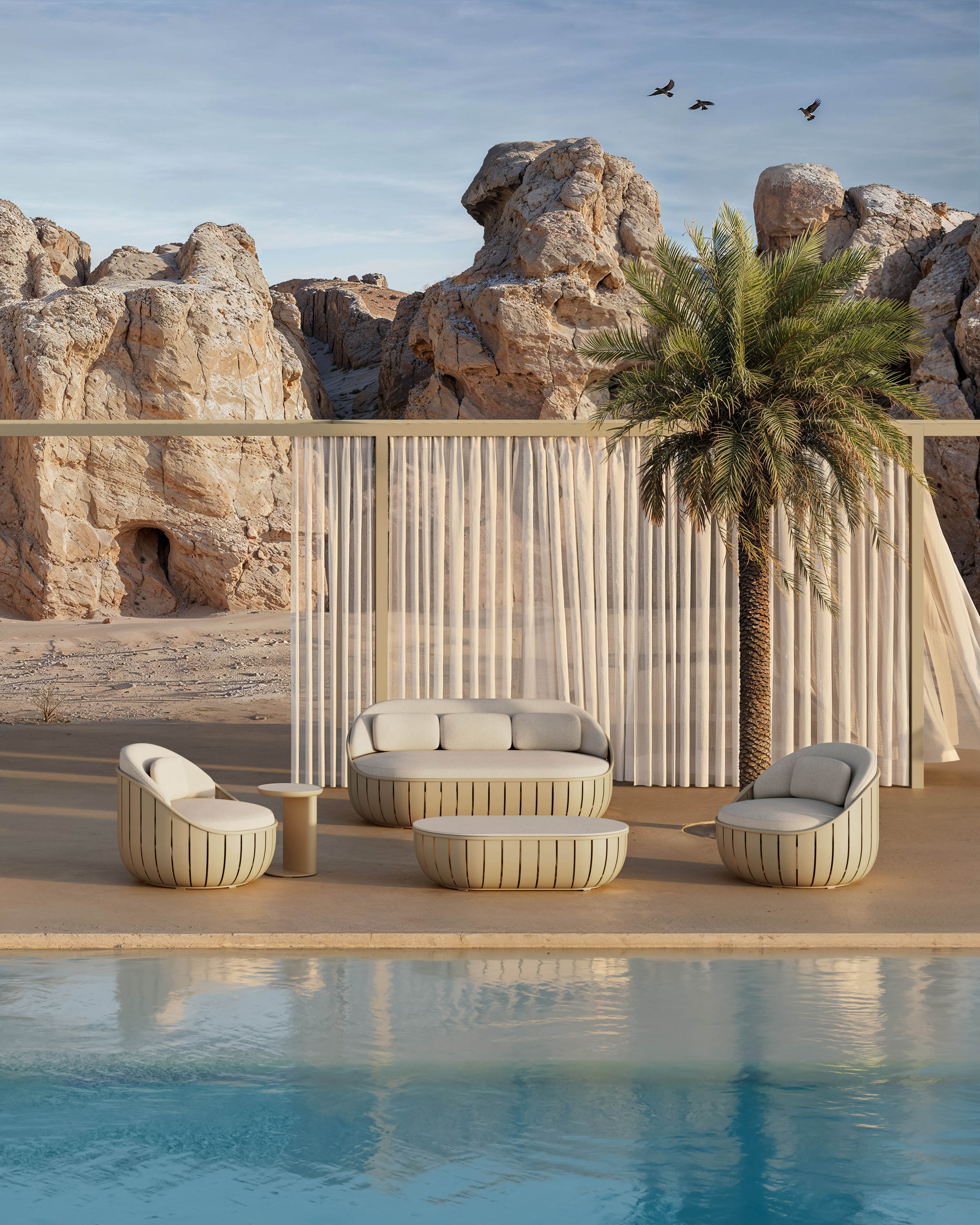 Gandia Blasco I Arena Beistelltisch C 37 cm, rund