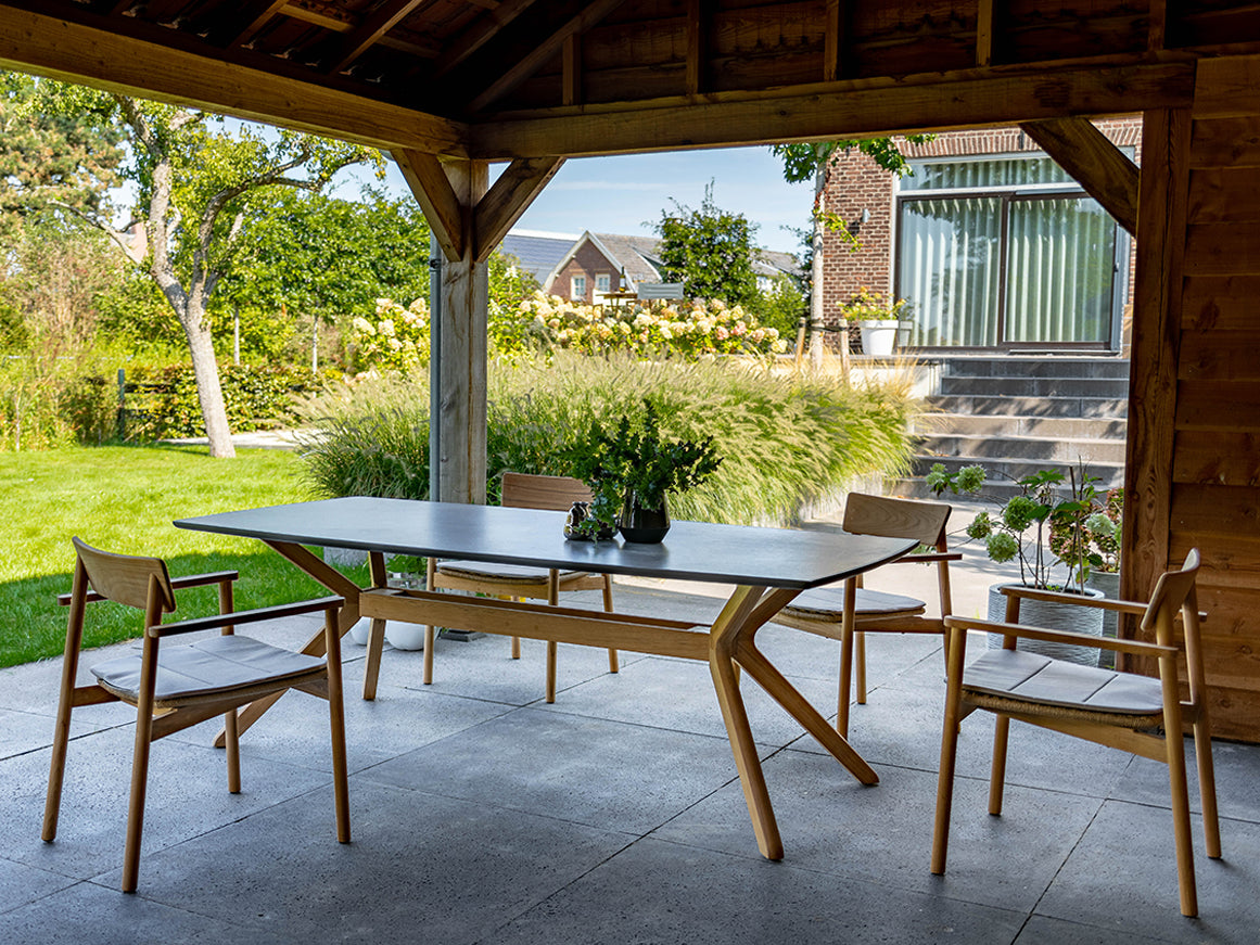 Traditional Teak I Carmen Esstisch mit Keramikplatte, rechteckig