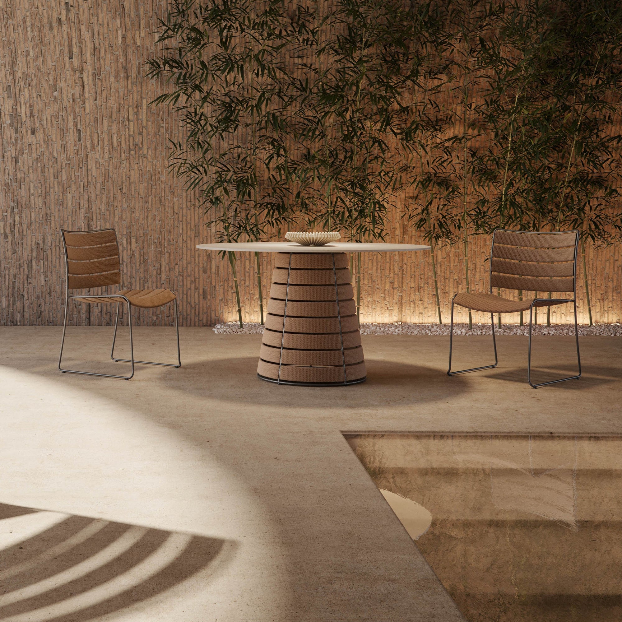 Gandia Blasco I Cord Esstisch 130 cm, rund