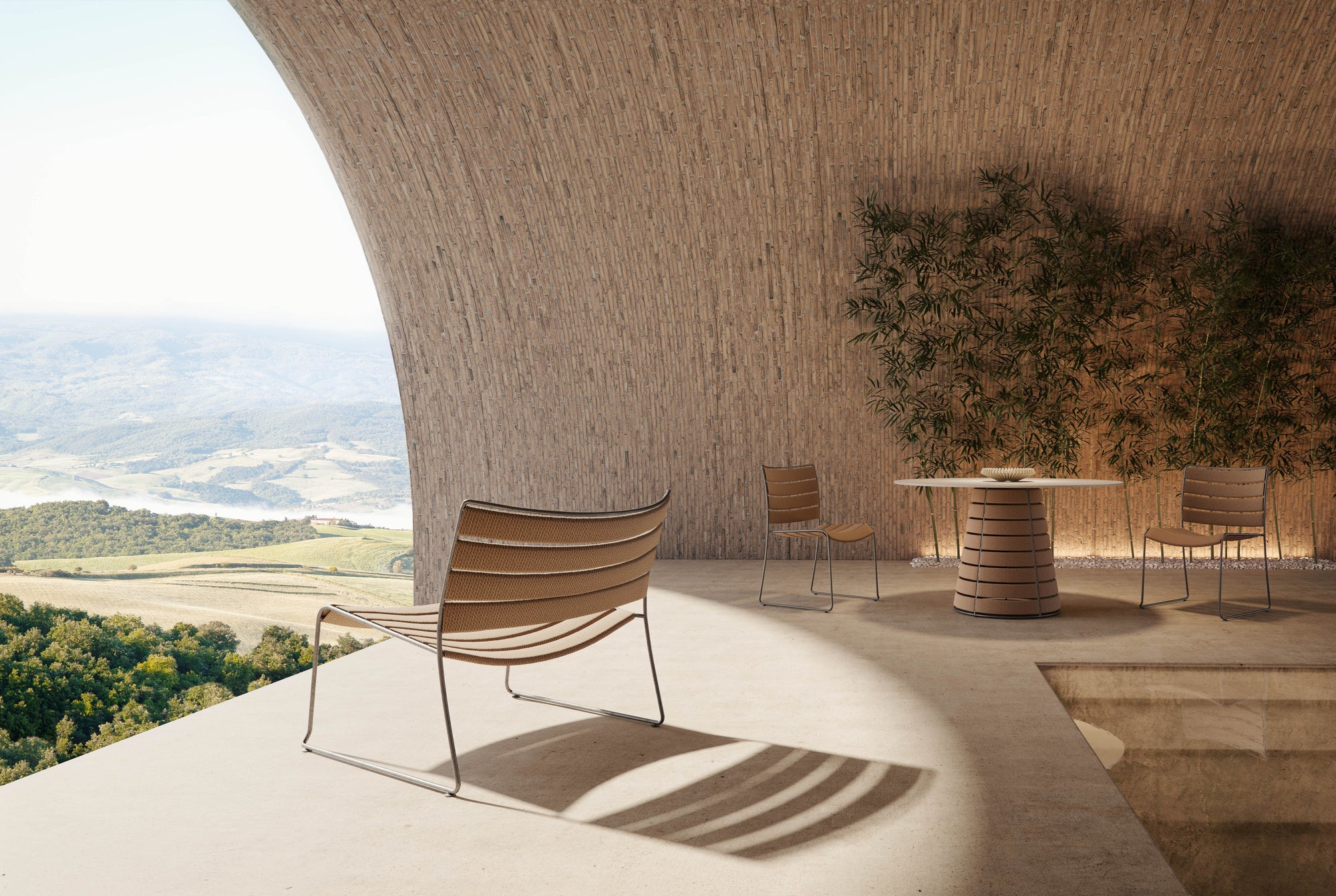 Gandia Blasco I Cord Loungestuhl