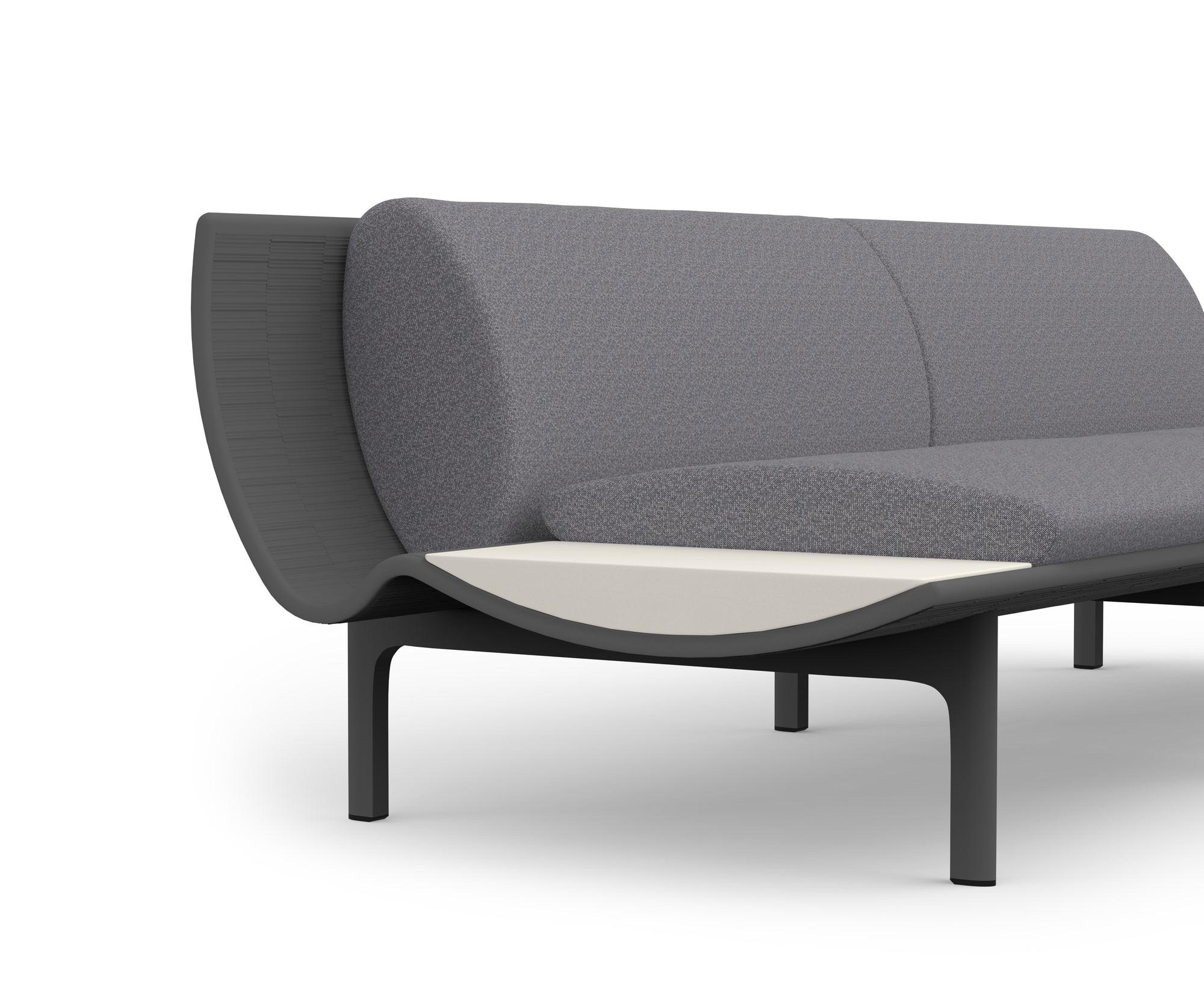 Gandia Blasco I Dunne Sofa mit Ablagetisch 255 cm