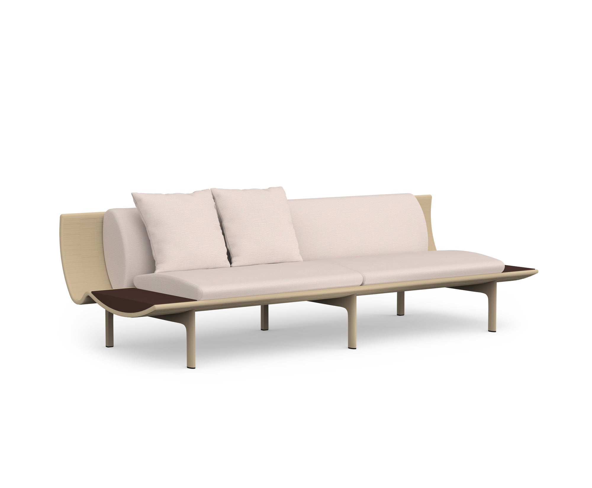 Gandia Blasco I Dunne Sofa mit Ablagetisch 255 cm