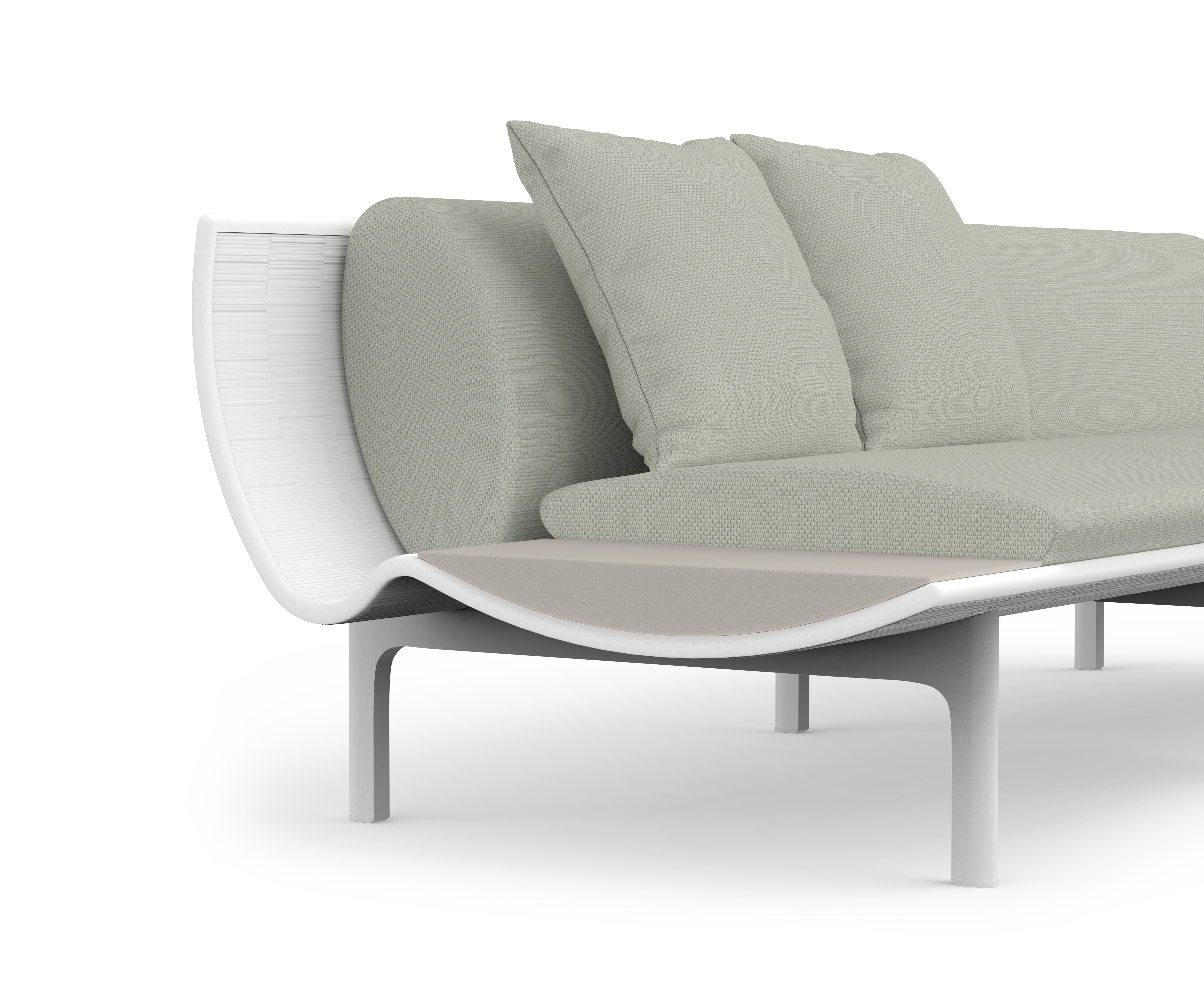 Gandia Blasco I Dunne Sofa with side table 255 cm