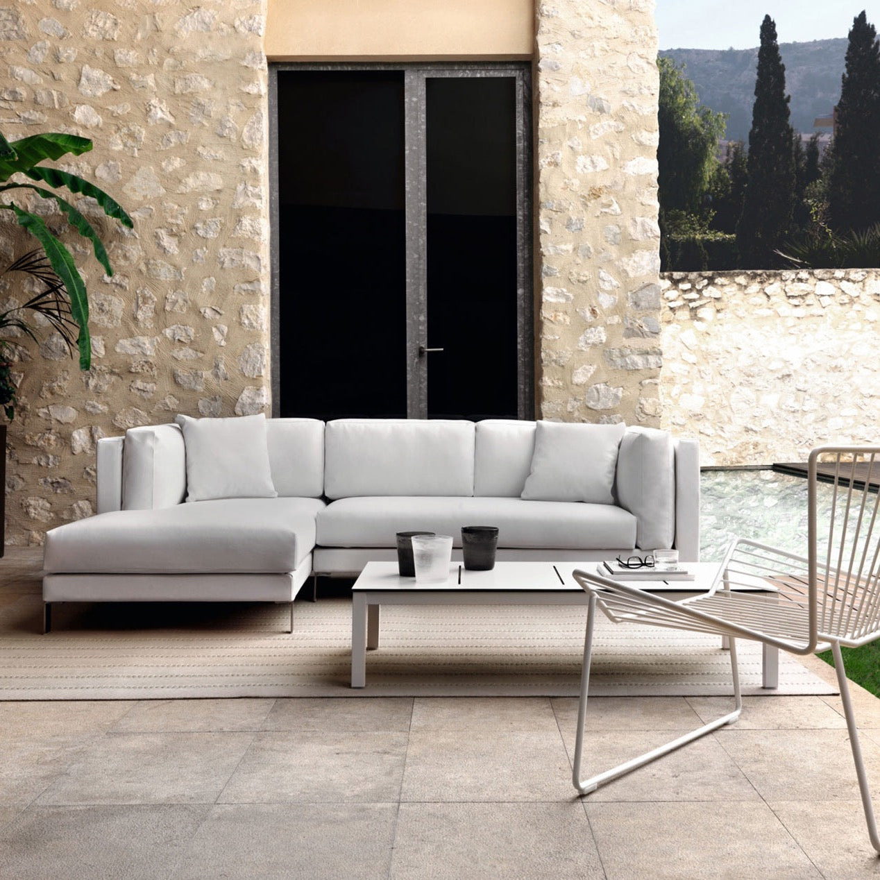 expormim I Slim Chaiselongue mit Armlehne links