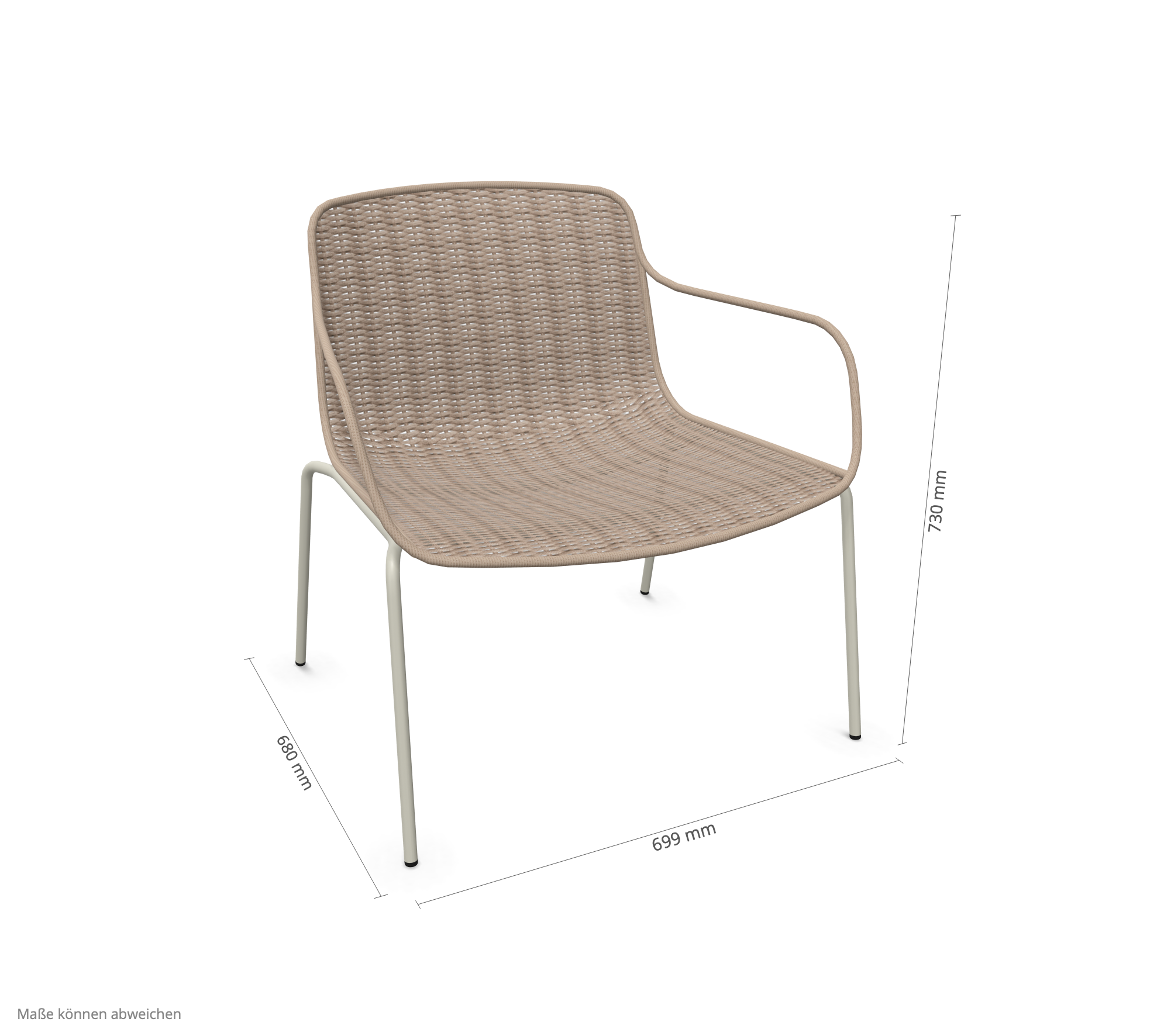 expormim I Lapala Loungestuhl mit Armlehnen, 2er Set