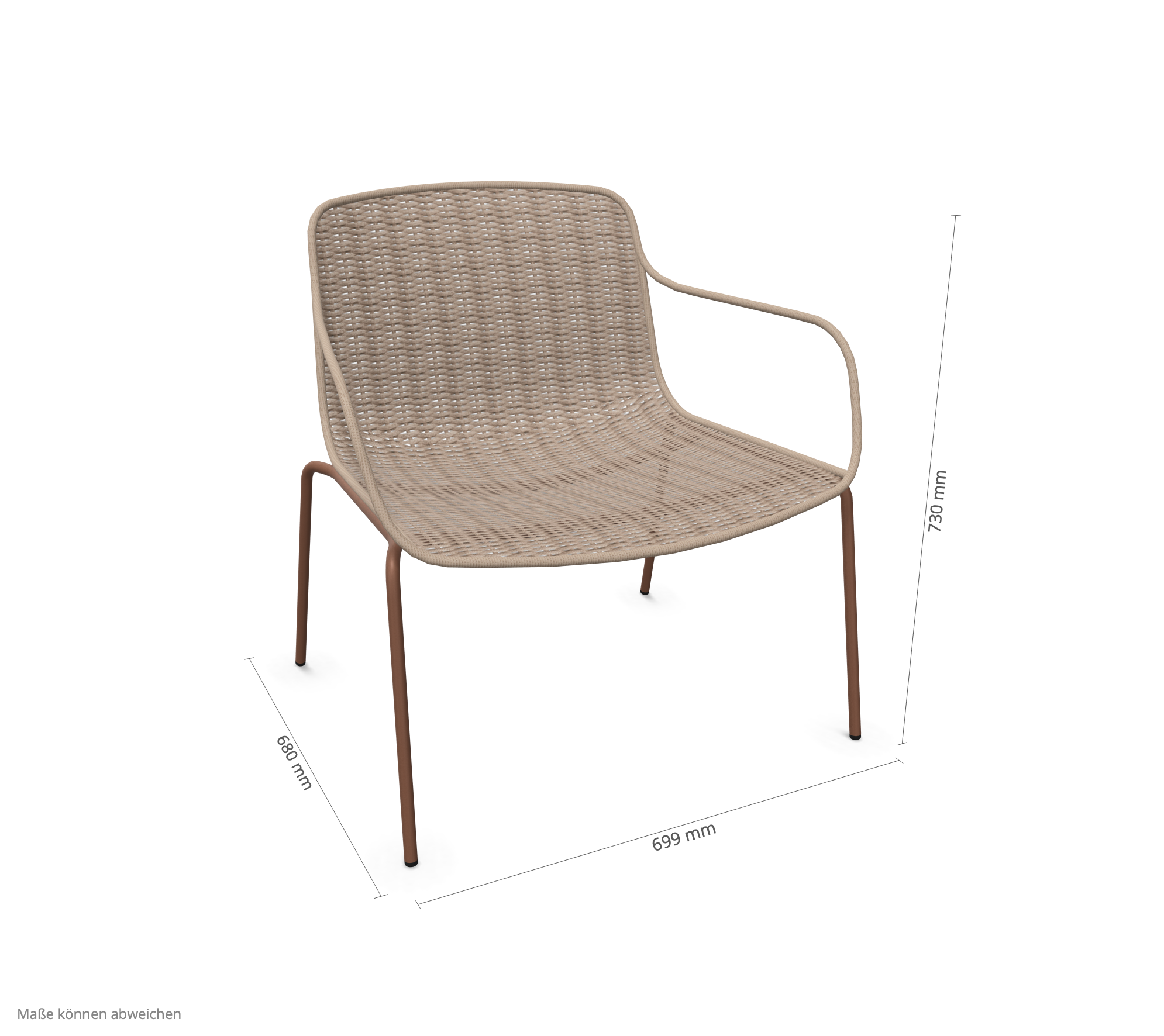 expormim I Lapala Loungestuhl mit Armlehnen, 2er Set