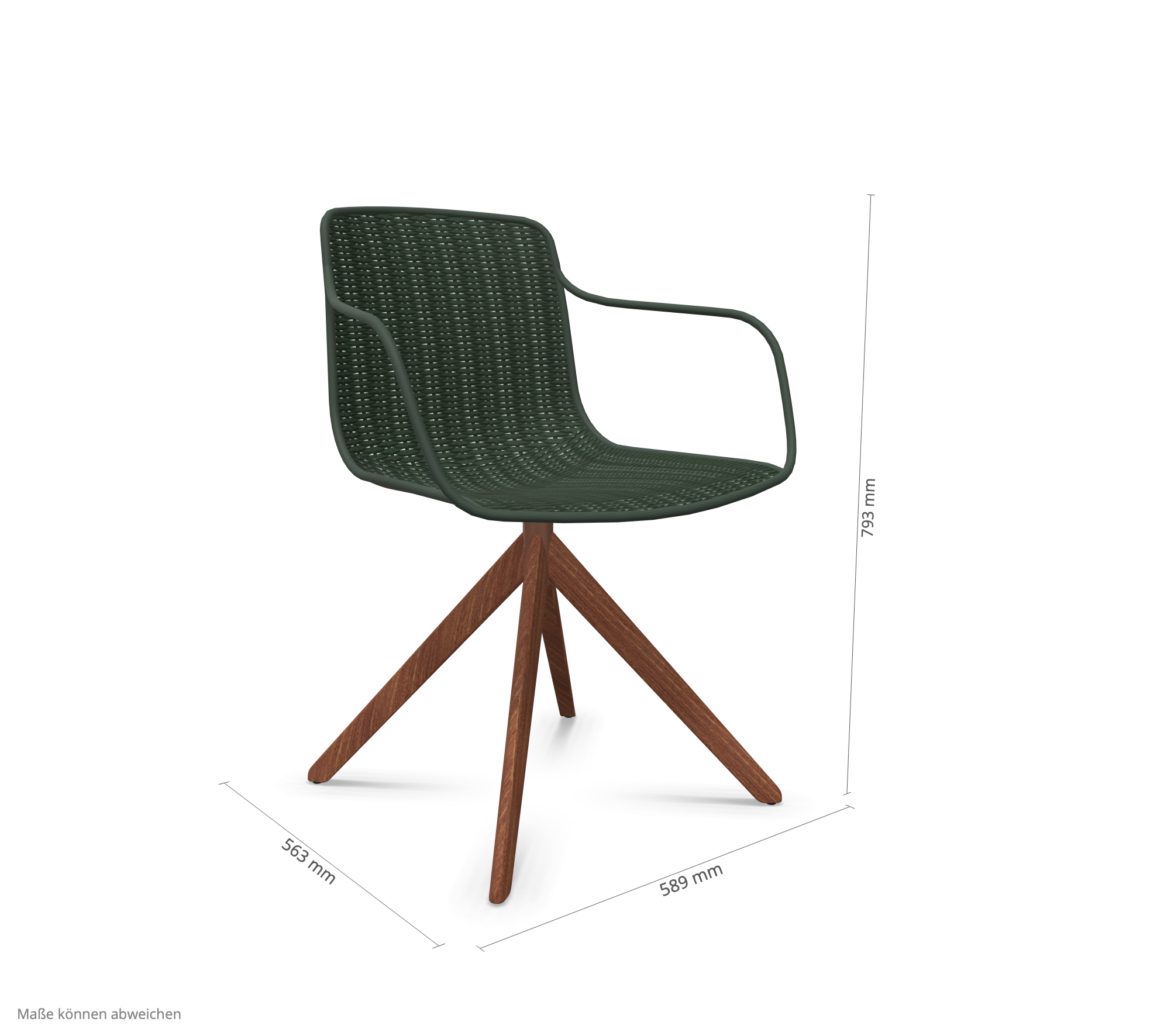 expormim | Lapala Chair with Pyramid Legs and Armrests
