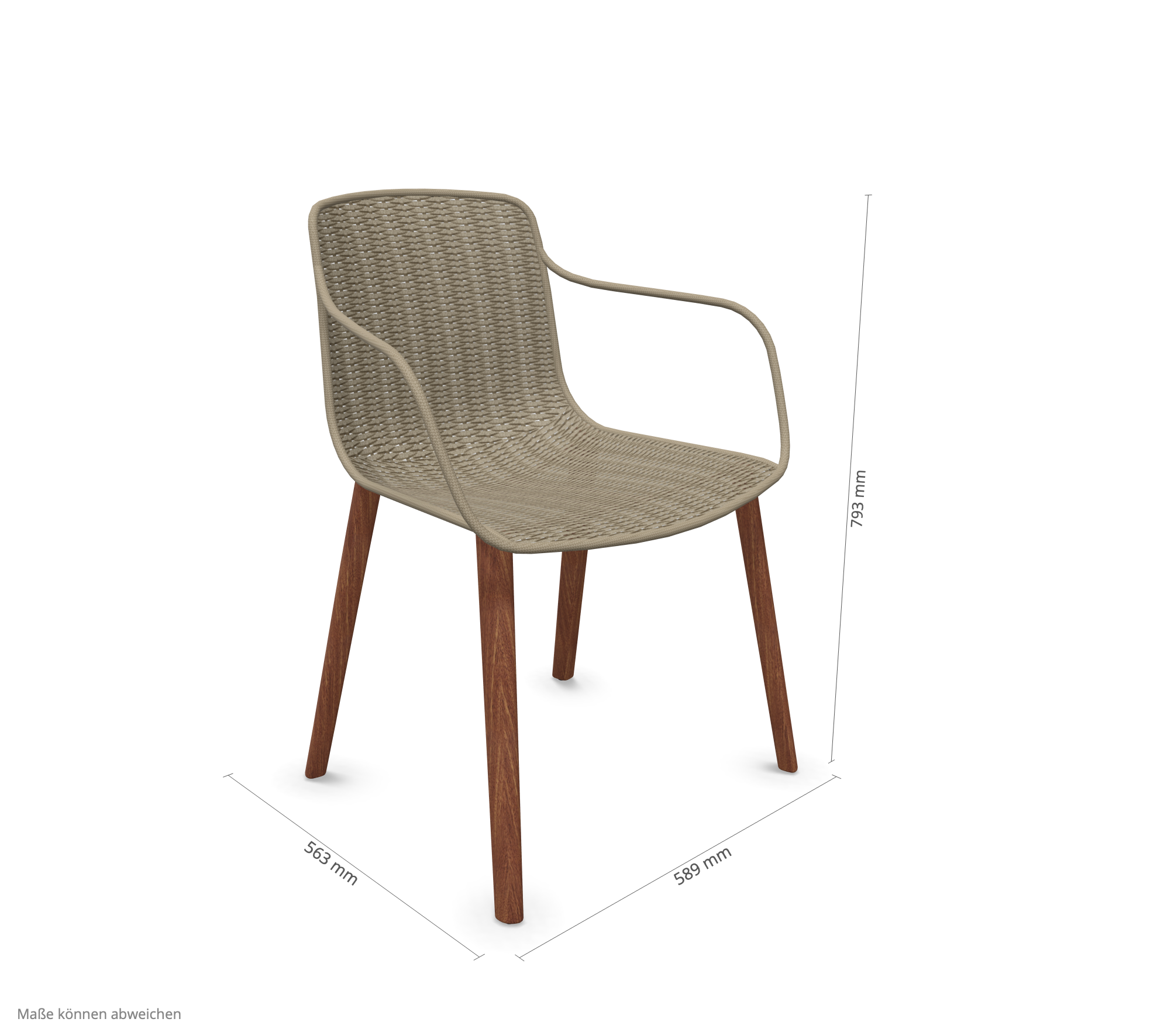 expormim I Lapala Armlehnenstuhl mit Holzbeinen