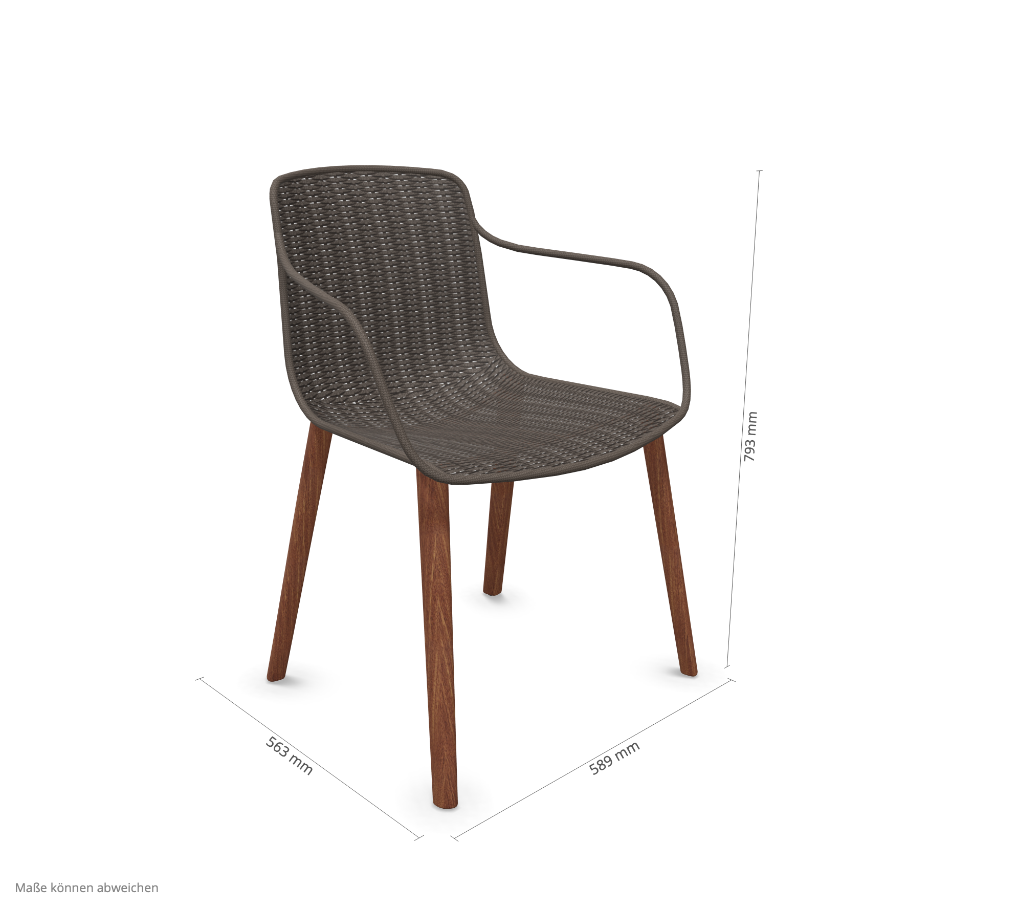 expormim I Lapala Armlehnenstuhl mit Holzbeinen